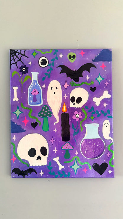 Spooky Cute Original Painting
