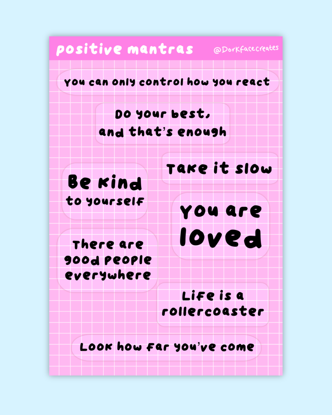Positive Mantra Stickers