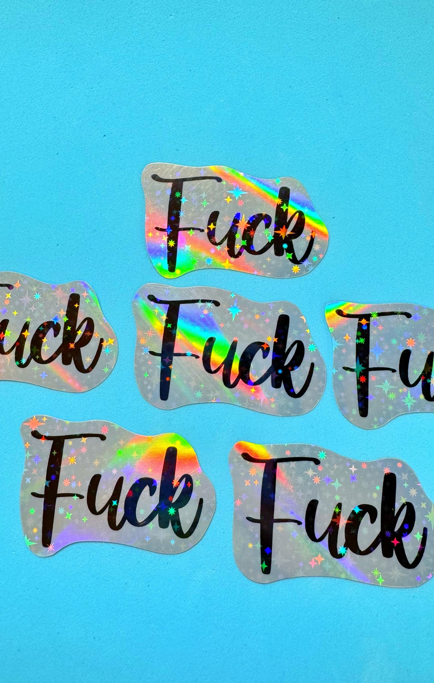 Fck Holo Glitter Sticker