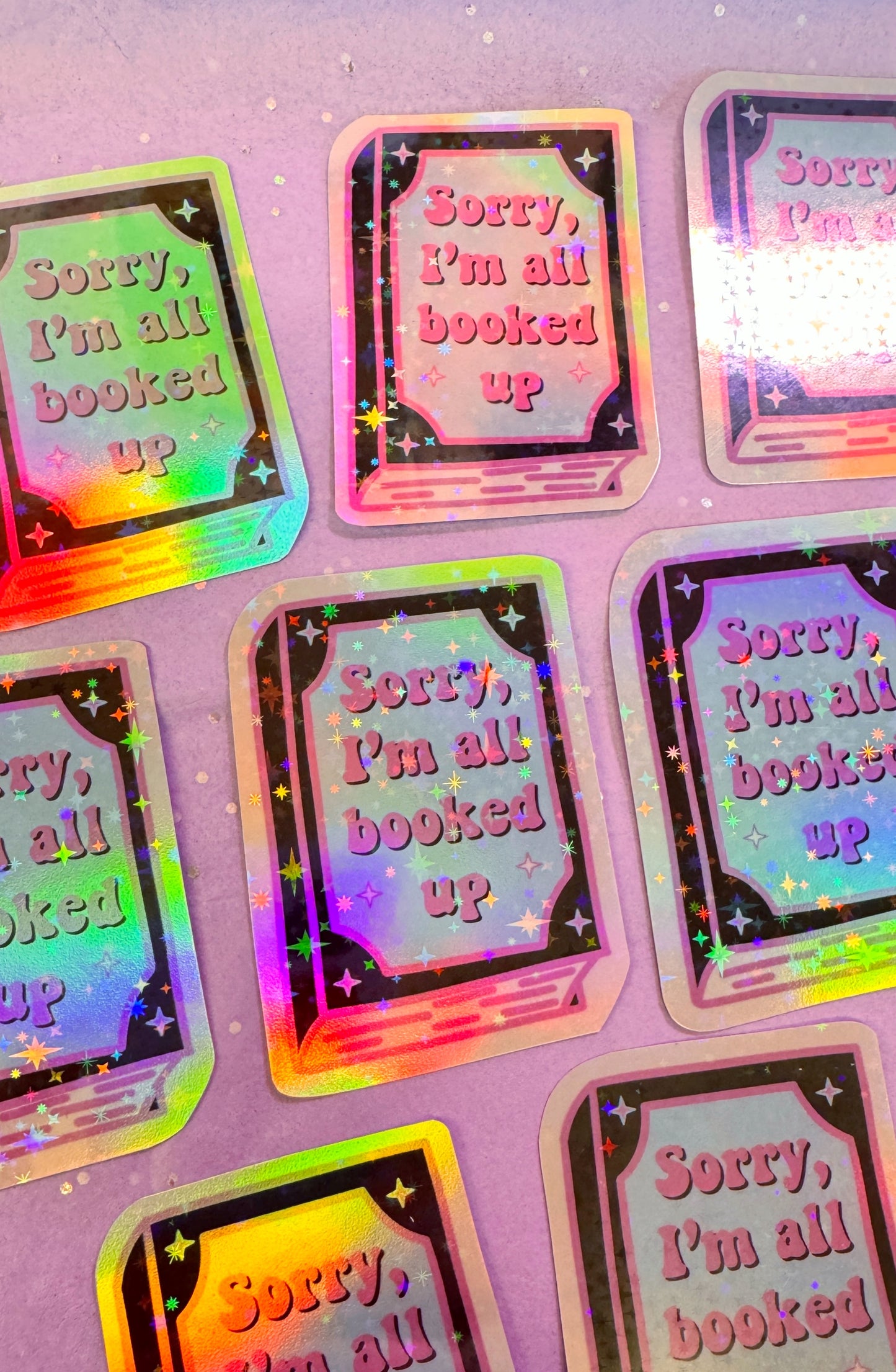 Booked Up Holo Sticker