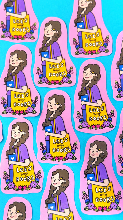 Let’s Buy Books Sticker