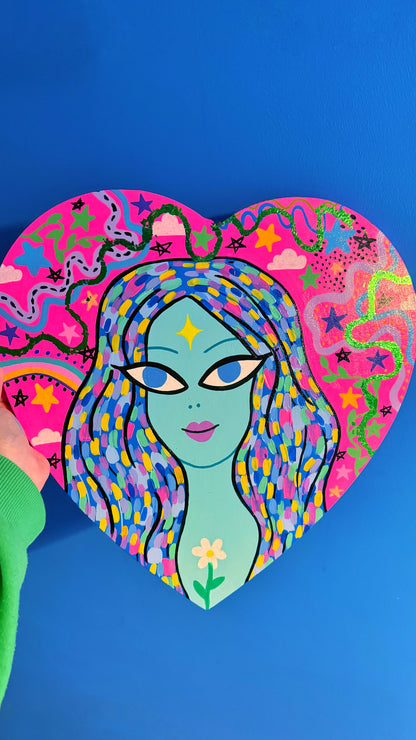 Weird Girl Heart Canvas