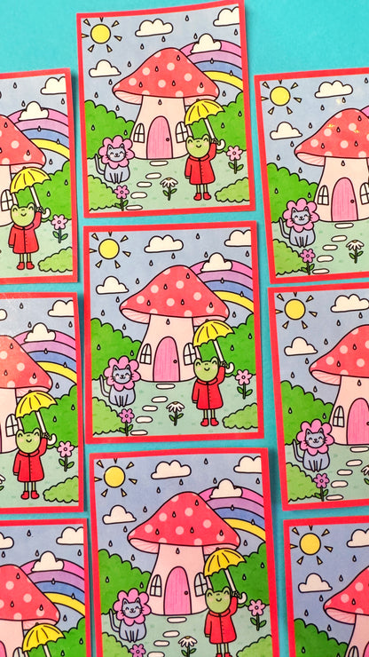 Mushroom House Sticker