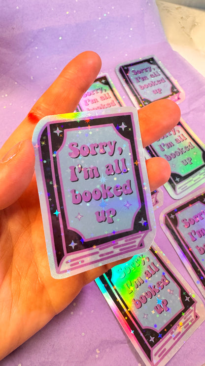 Booked Up Holo Sticker