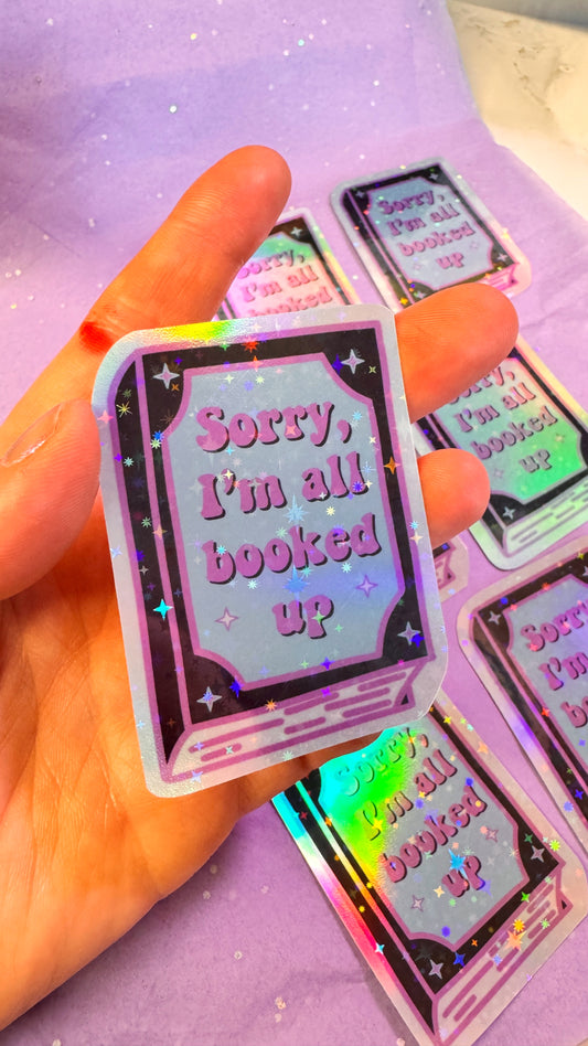 Booked Up Holo Sticker