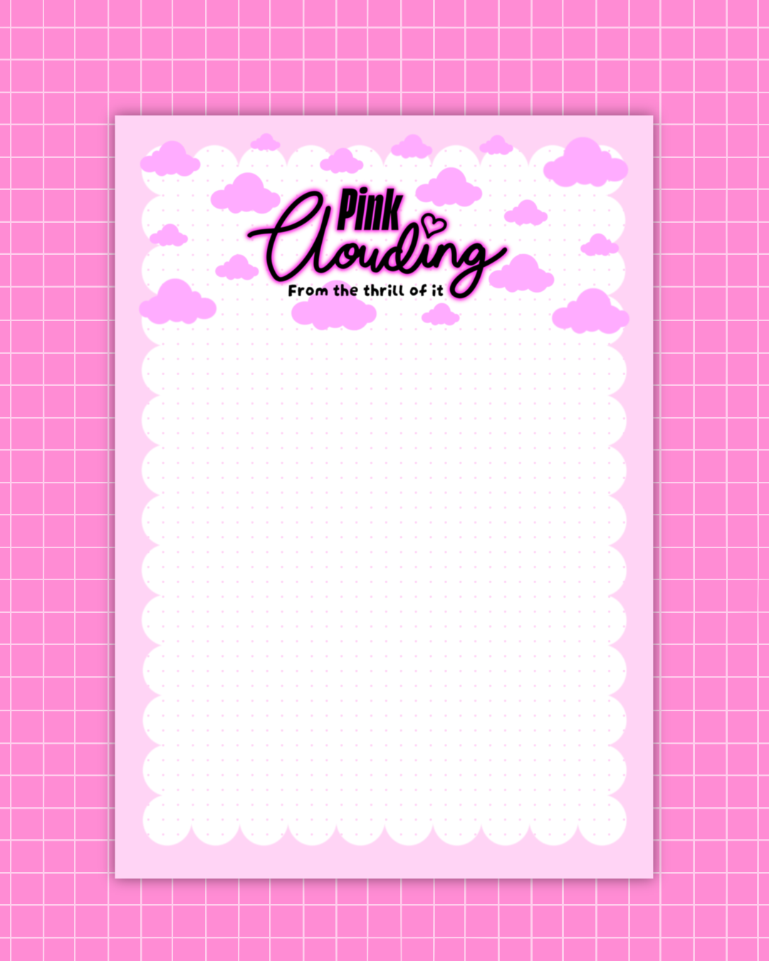 Pink Clouding Notepad