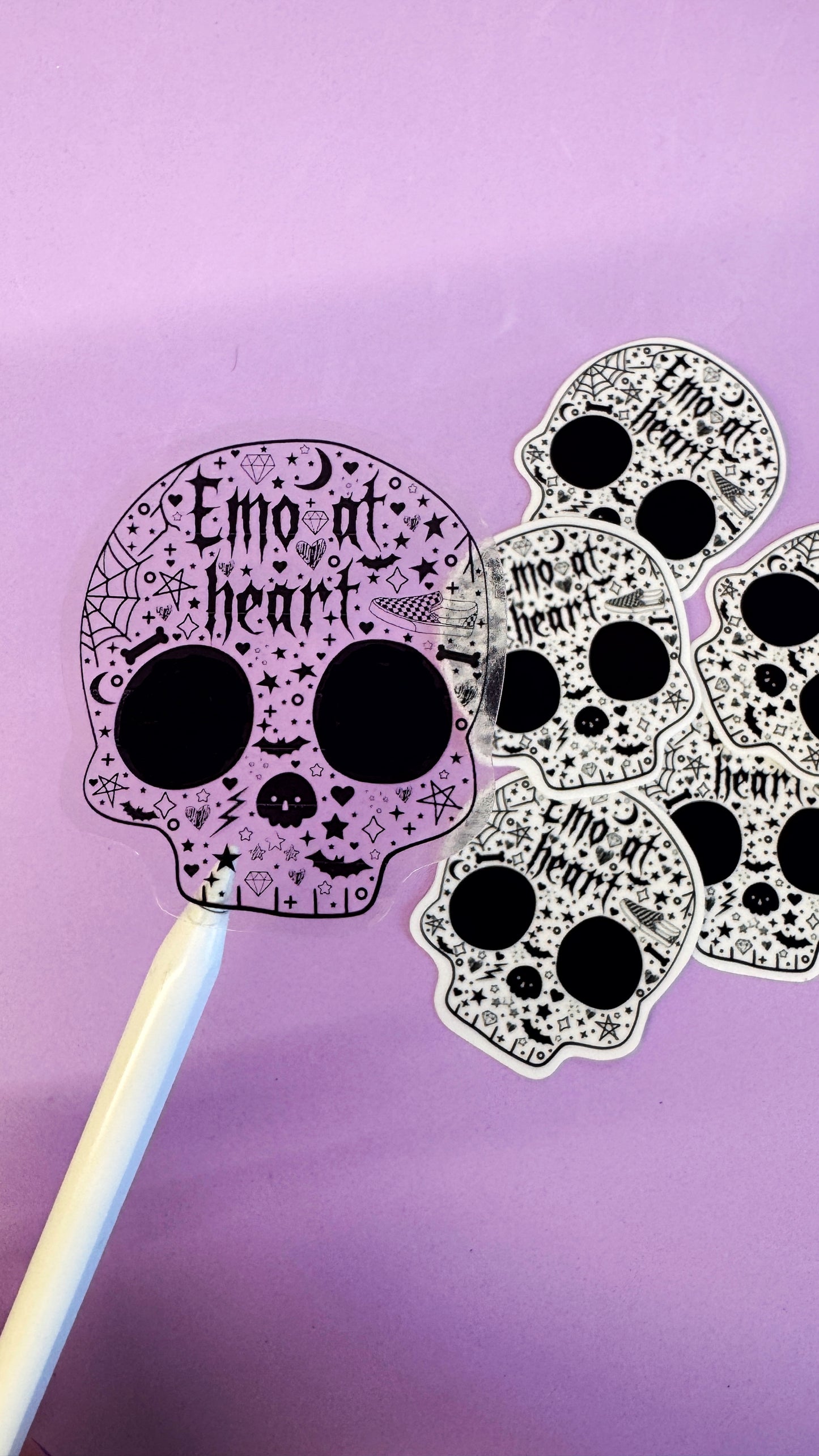 Transparent Emo At Heart Sticker