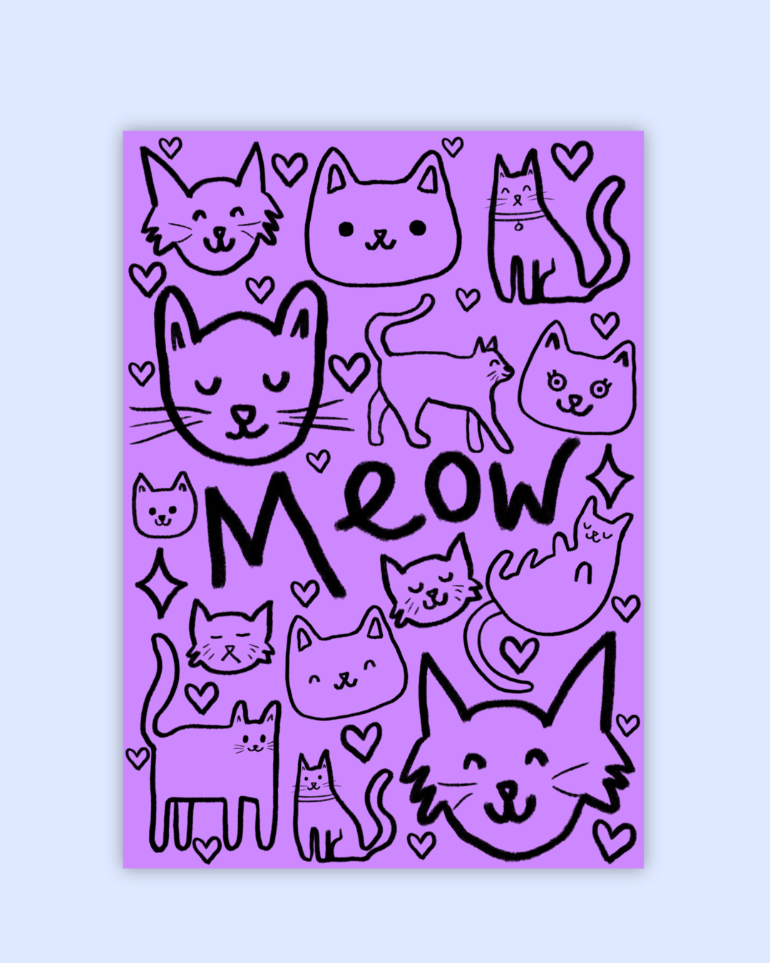 Meow Print - Various Colours
