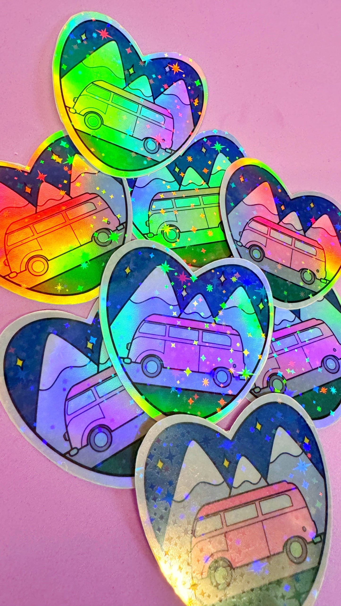 Camper Van Holo Sticker
