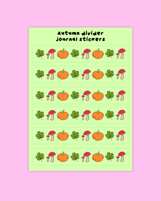 Autumn Journal Divider Stickers