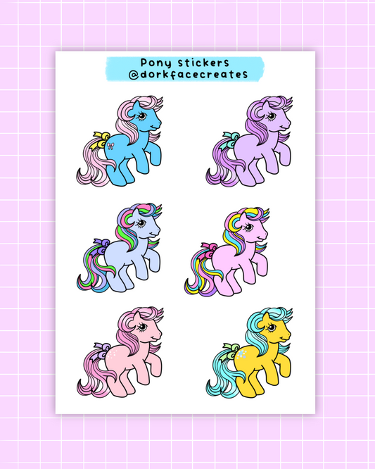 Cute Pony Stickers