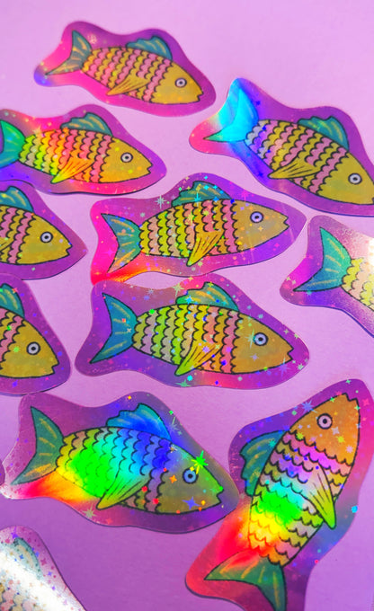 Holo Fish Glitter Sticker