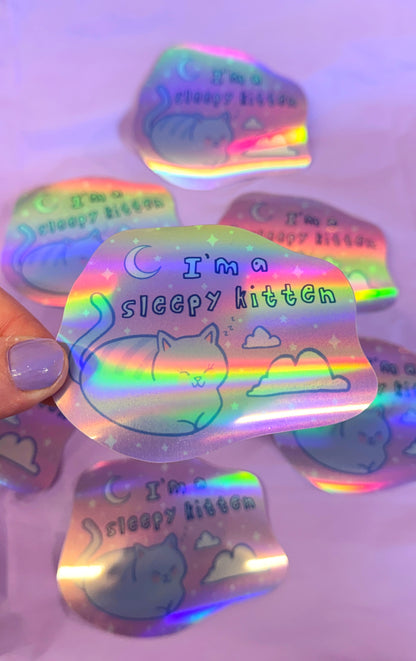 Sleepy Kitty Sticker