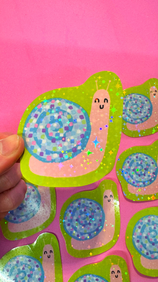 Glittery Snail Sticker