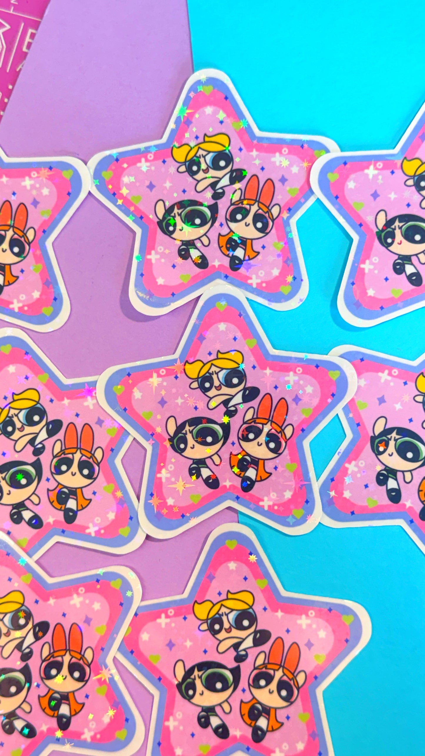 Powerpuff Glitter Star Sticker