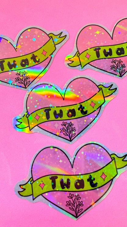 Twat Glitter Vinyl Sticker