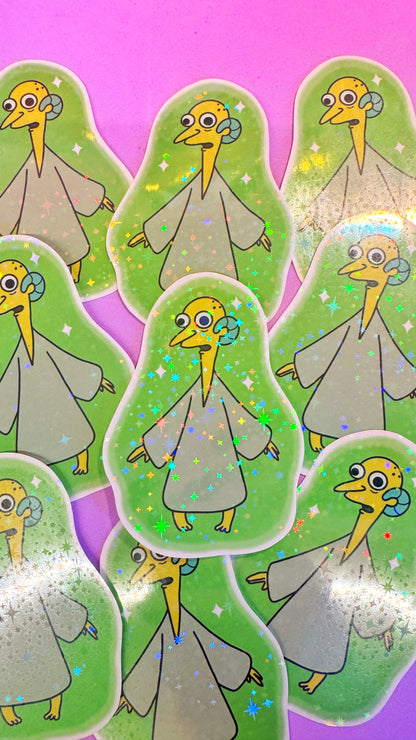 Mr Burns Glitter Sticker