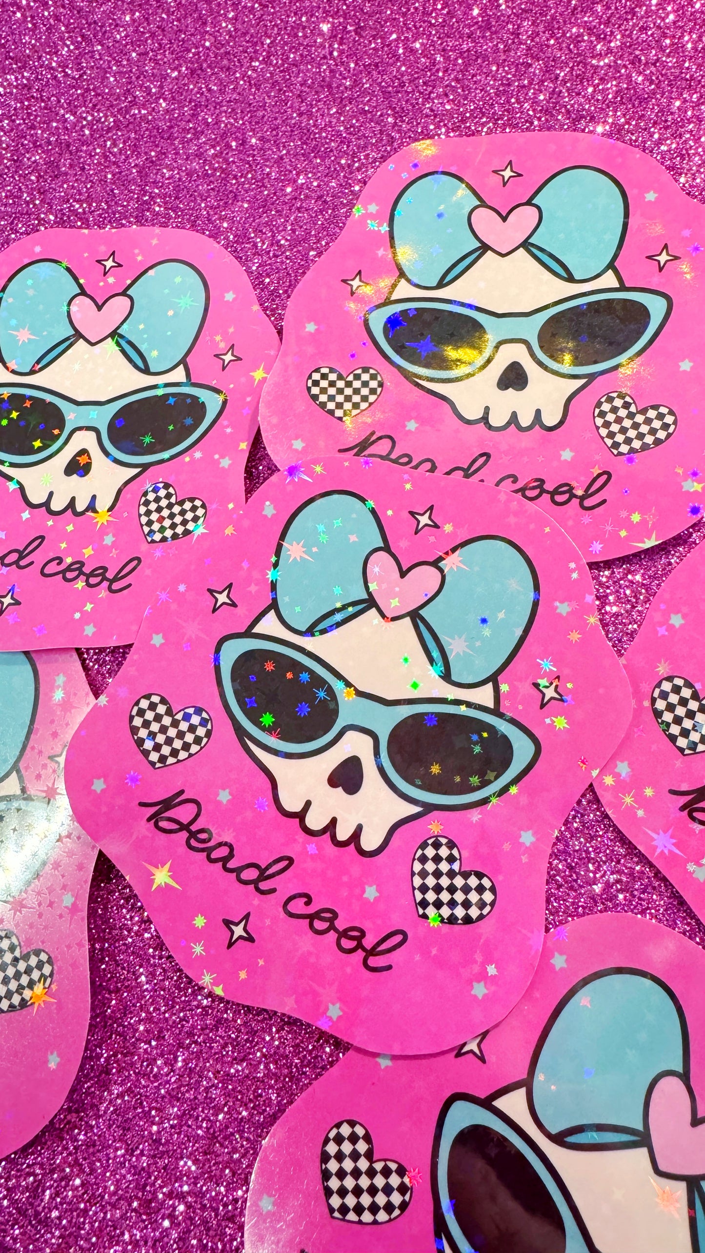 Dead Cool Glitter Sticker