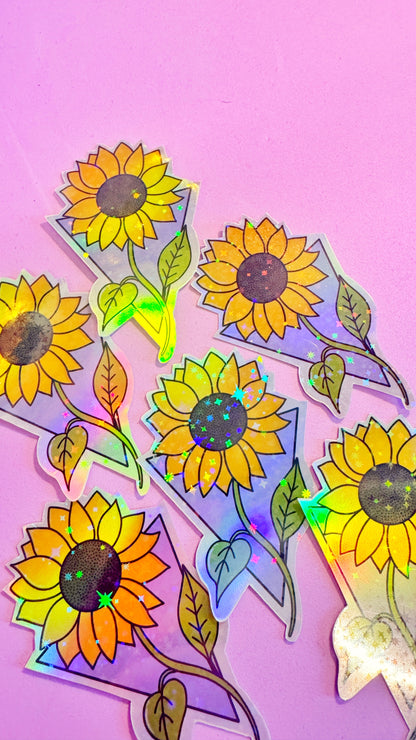 Sunflower Holo Sticker