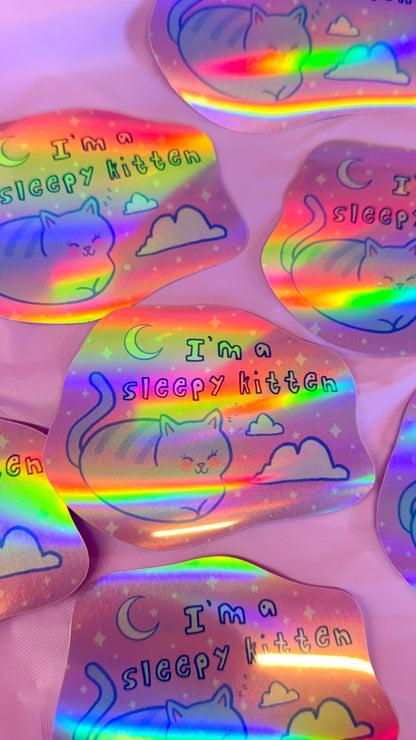 Sleepy Kitty Sticker