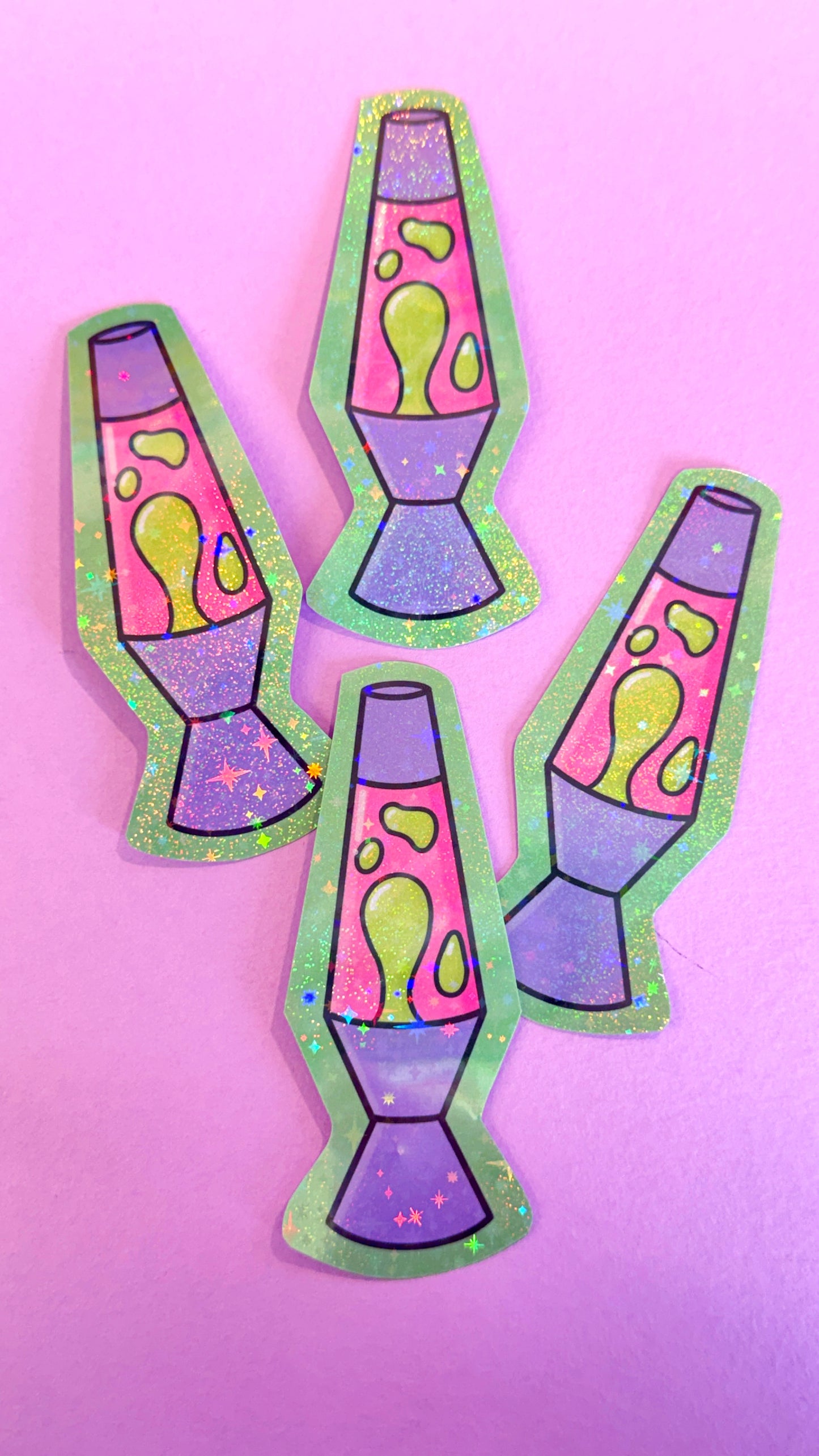 Lava Lamp Groovy Glitter Sticker
