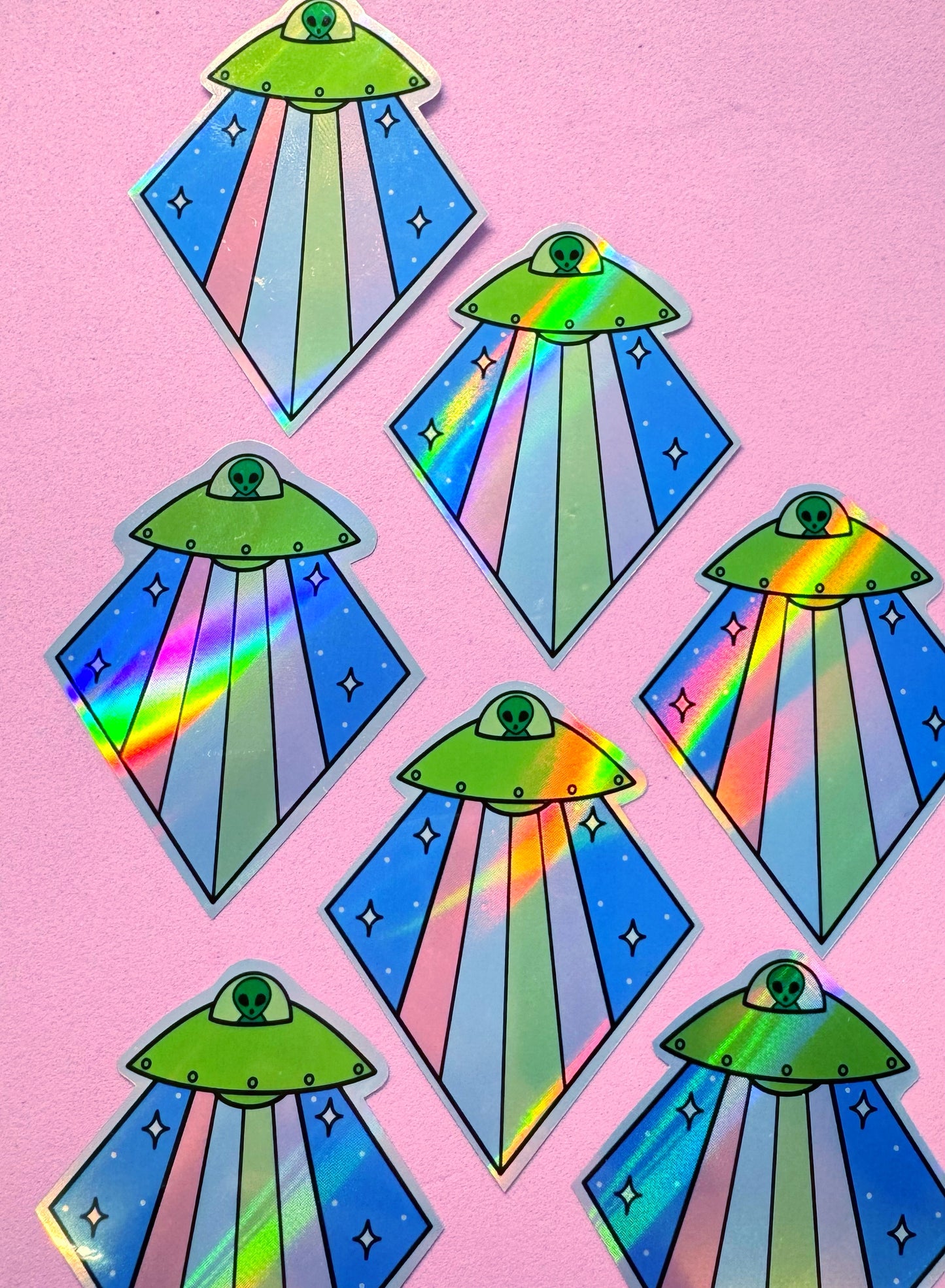 Alien Spaceship Sticker