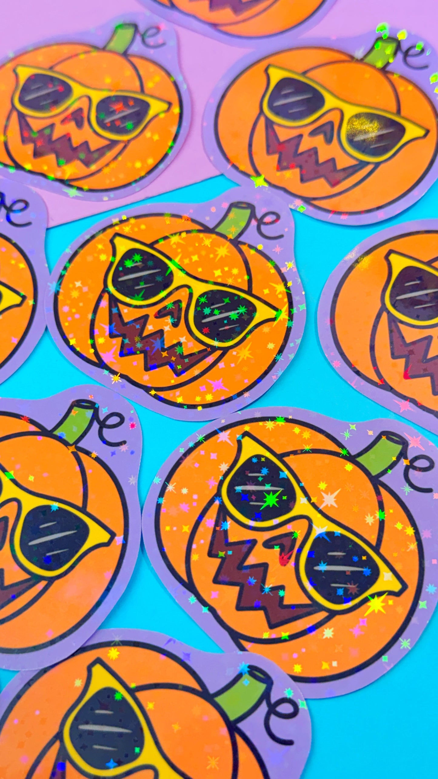 Pumpkin Glitter Sticker