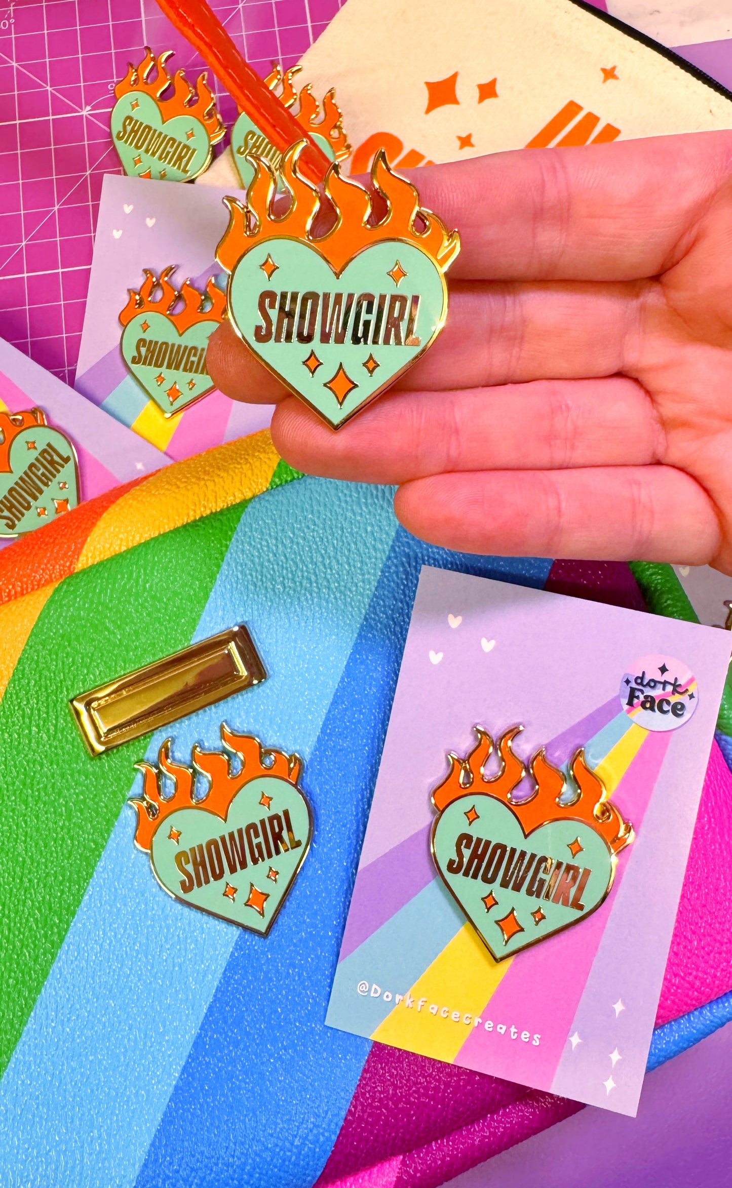 Showgirl Enamel Pin Accessories