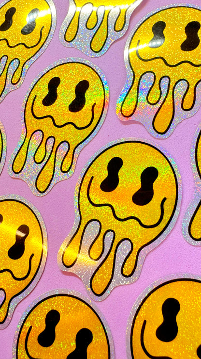 Glitter Smiley Sticker