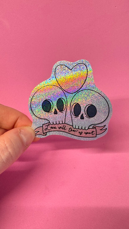 Glitter Holo Skulls Sticker