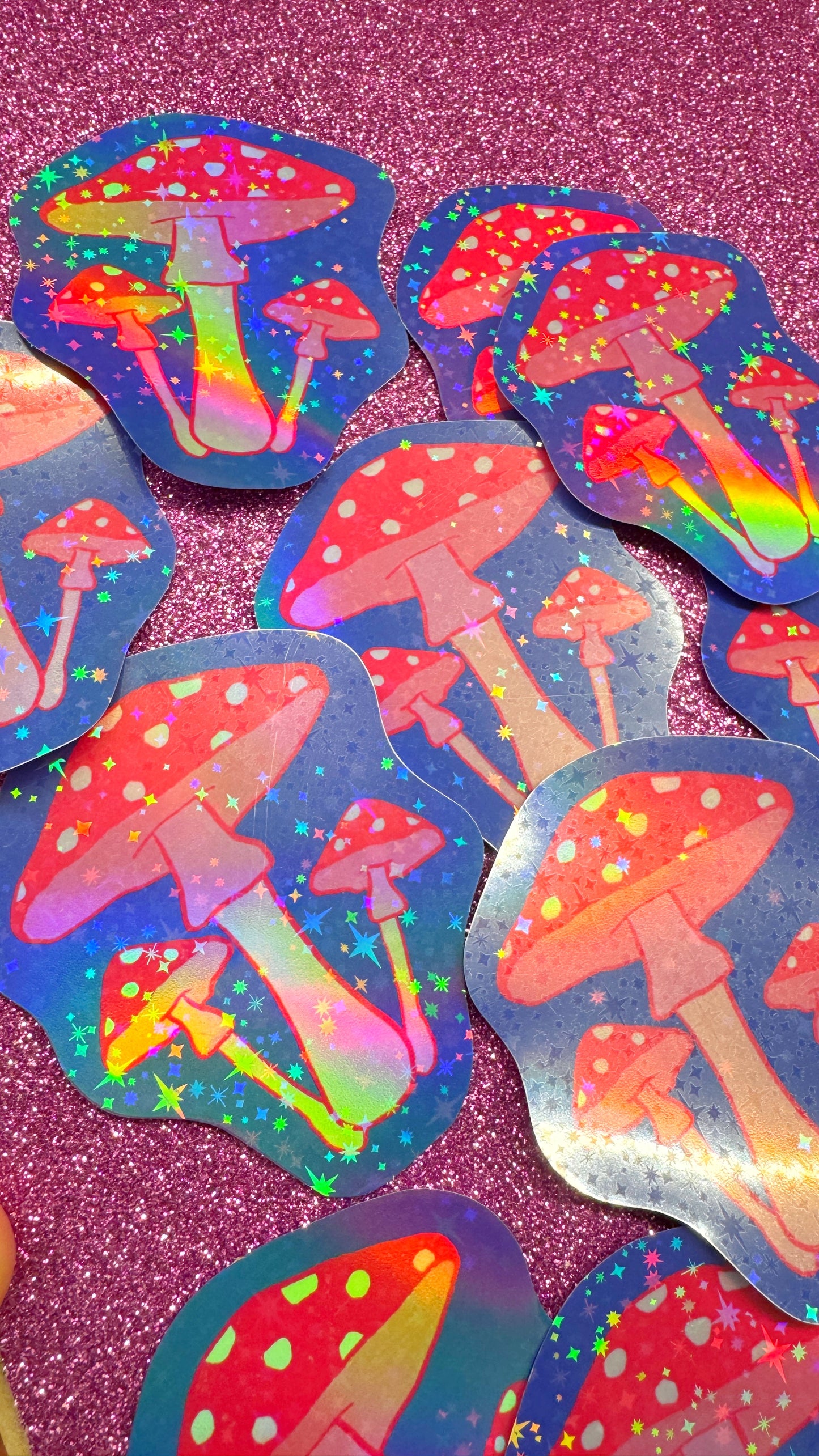 Sparkly Mushroom Sticker