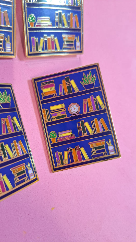 Bookshelf Enamel Pin PREORDER