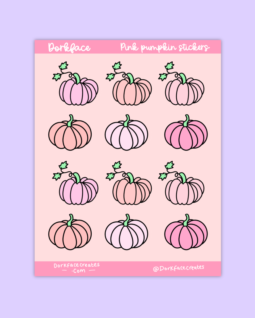 Pink Pumpkin Stickers