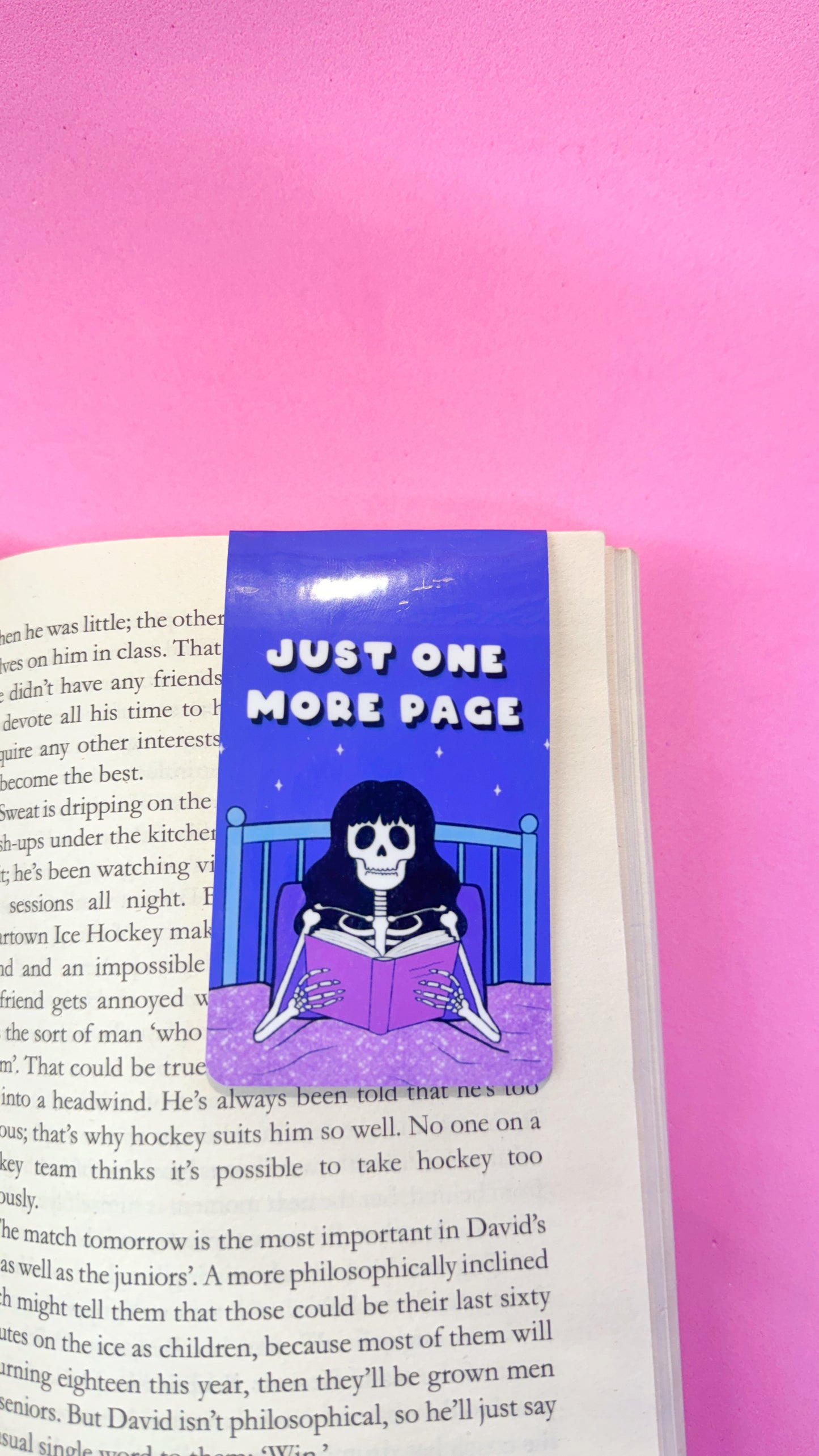 One More Page Magnetic Bookmark