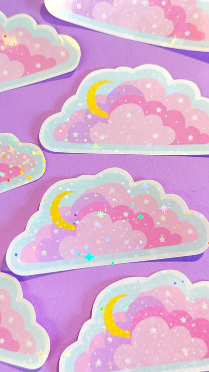 Glitter Cloud Stickers