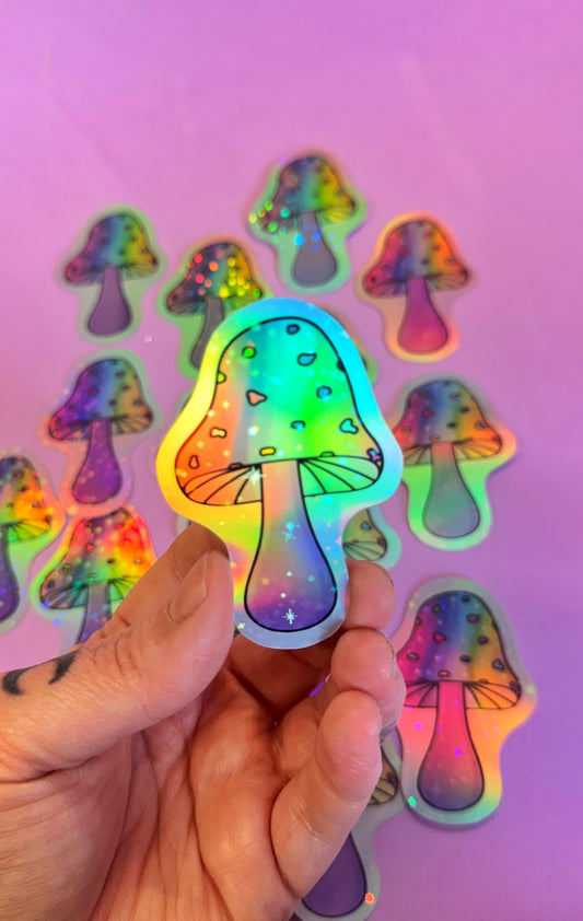 Rainbow Holo Mushroom