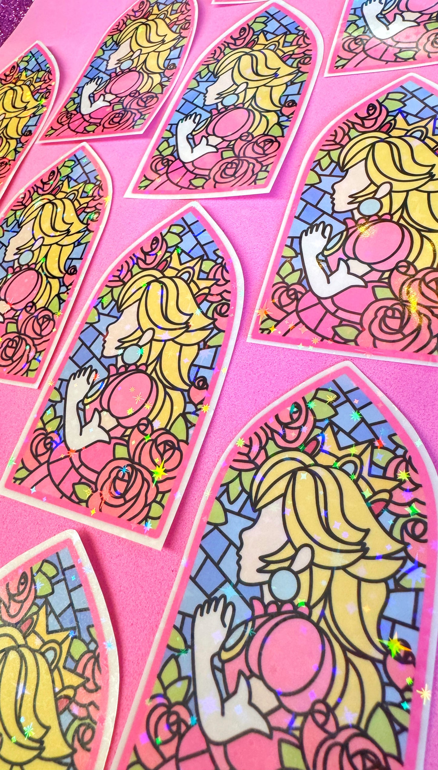 Peach Window Sticker