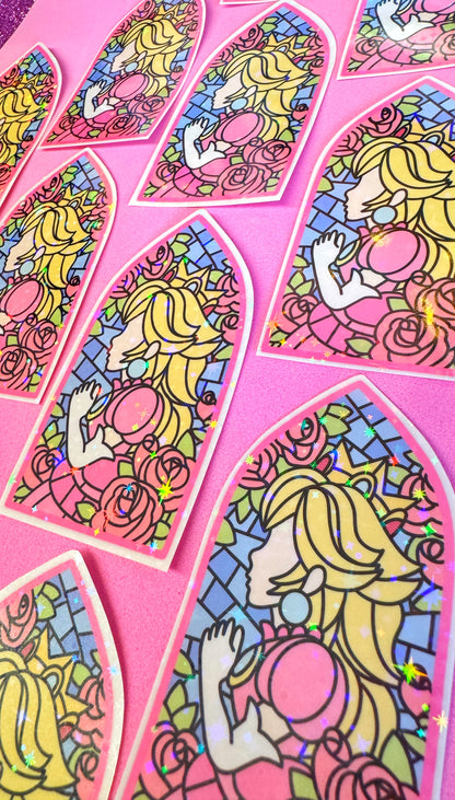 Peach Window Sticker
