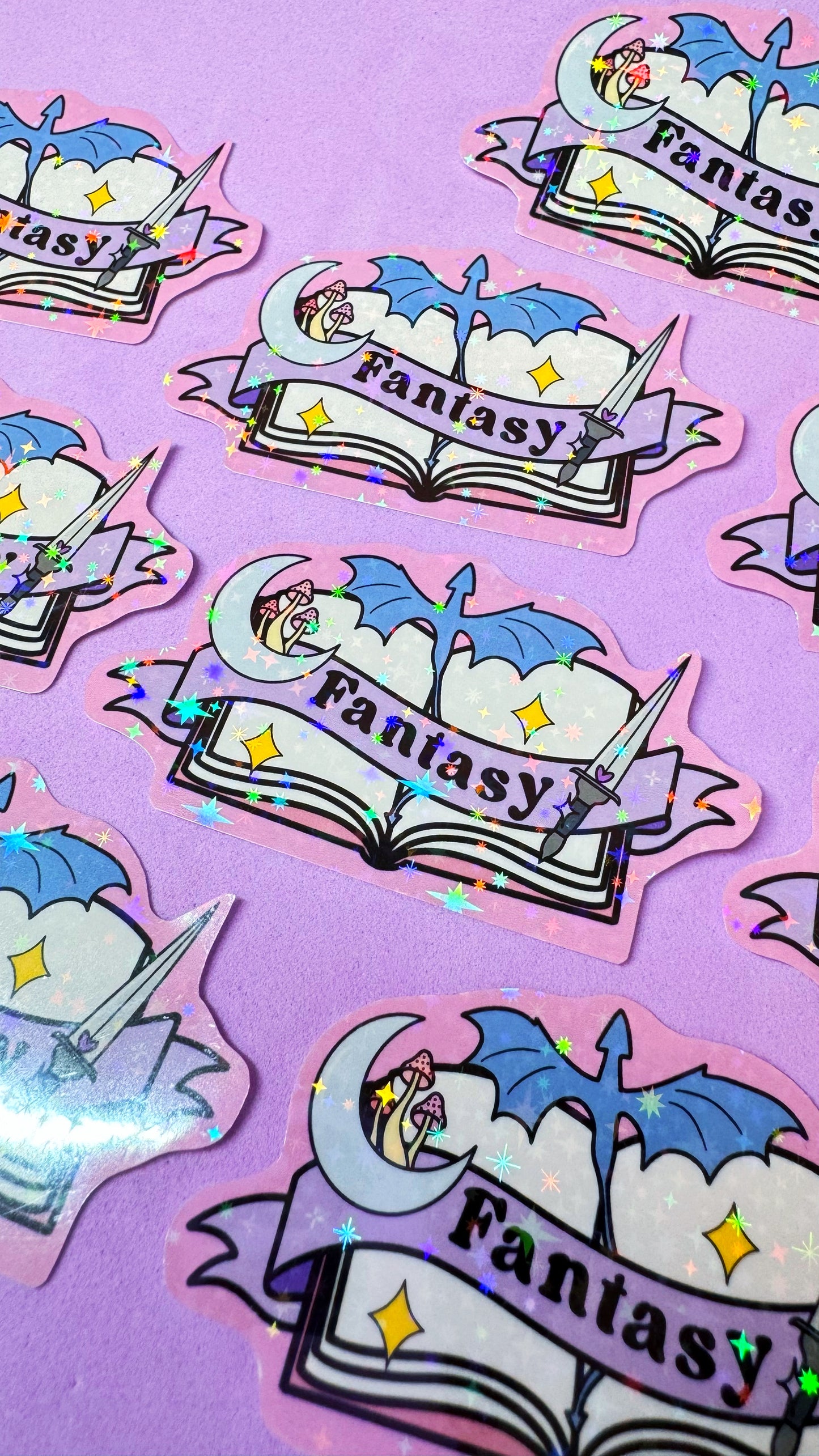 Fantasy Glitter Book Sticker