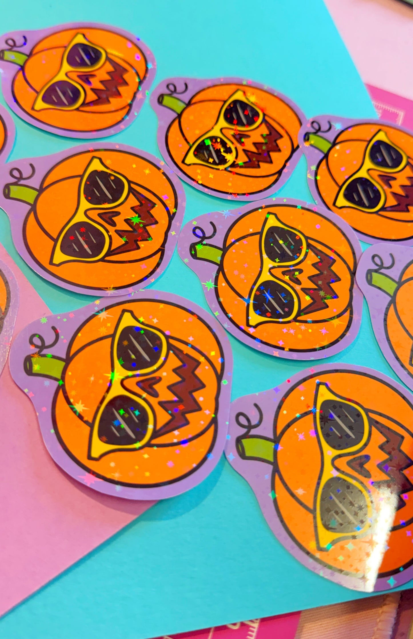 Pumpkin Glitter Sticker