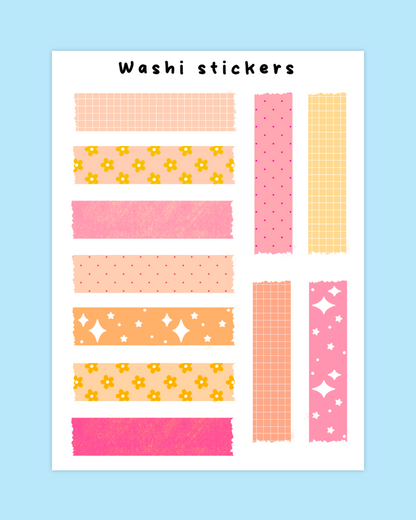 Washi Tape Sticker Sheet