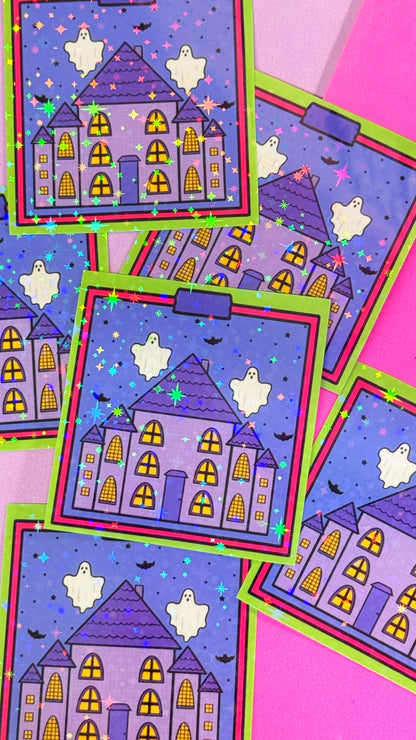 Haunted House Sticker