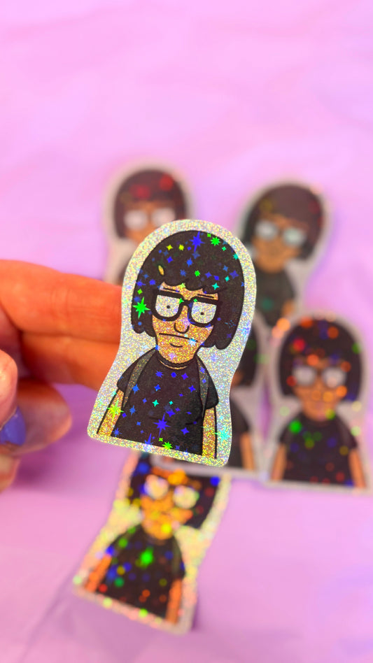 Goth Tina Glitter Sticker