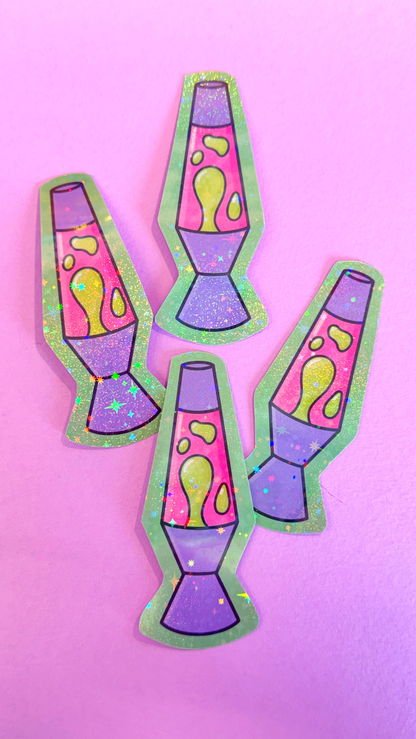 Lava Lamp Groovy Glitter Sticker