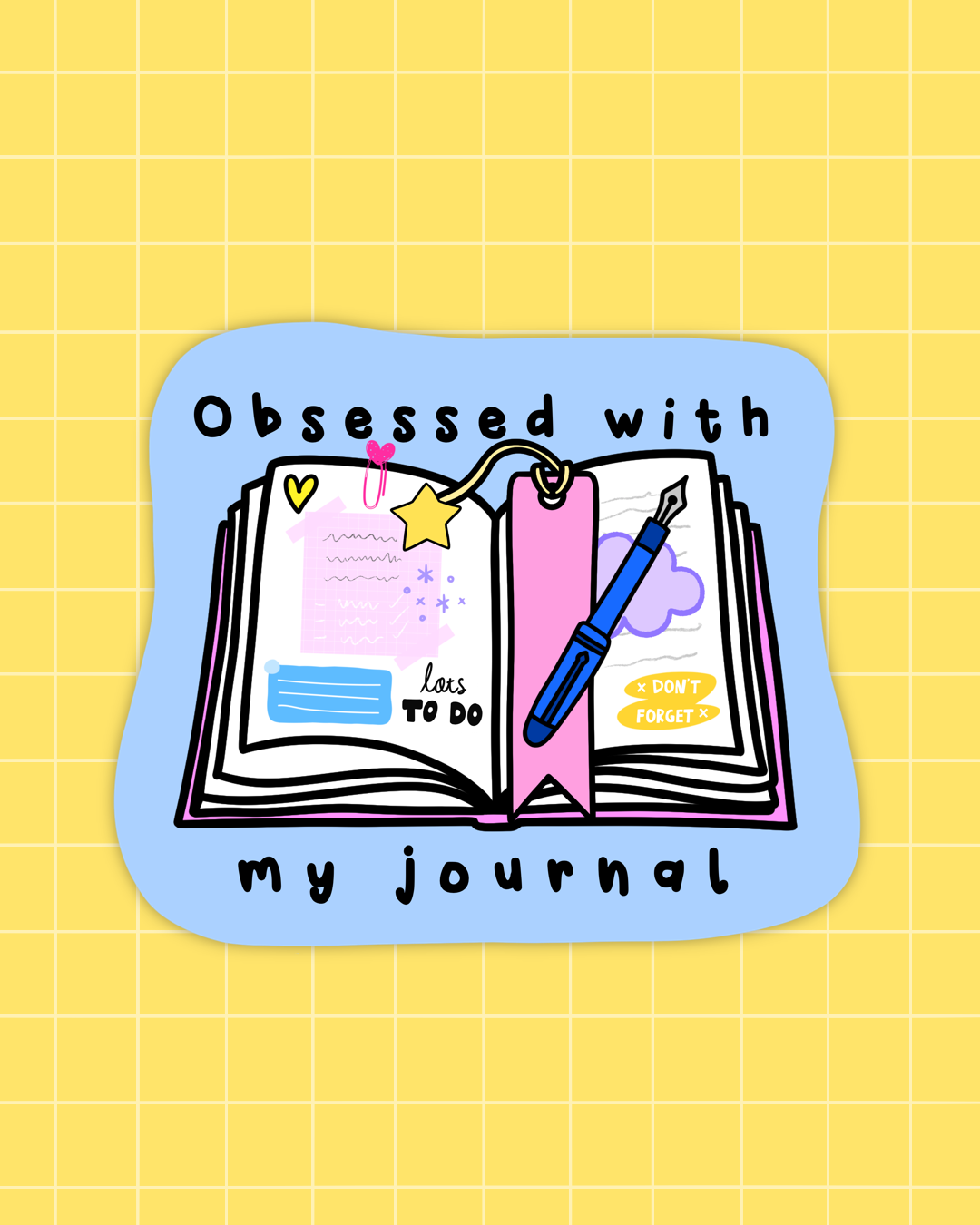 Journal Obsessed Sticker