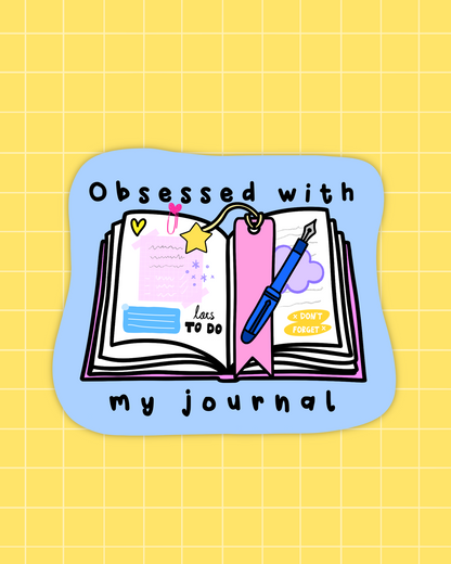 Journal Obsessed Sticker