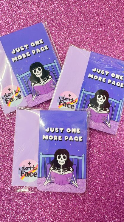 One More Page Magnetic Bookmark