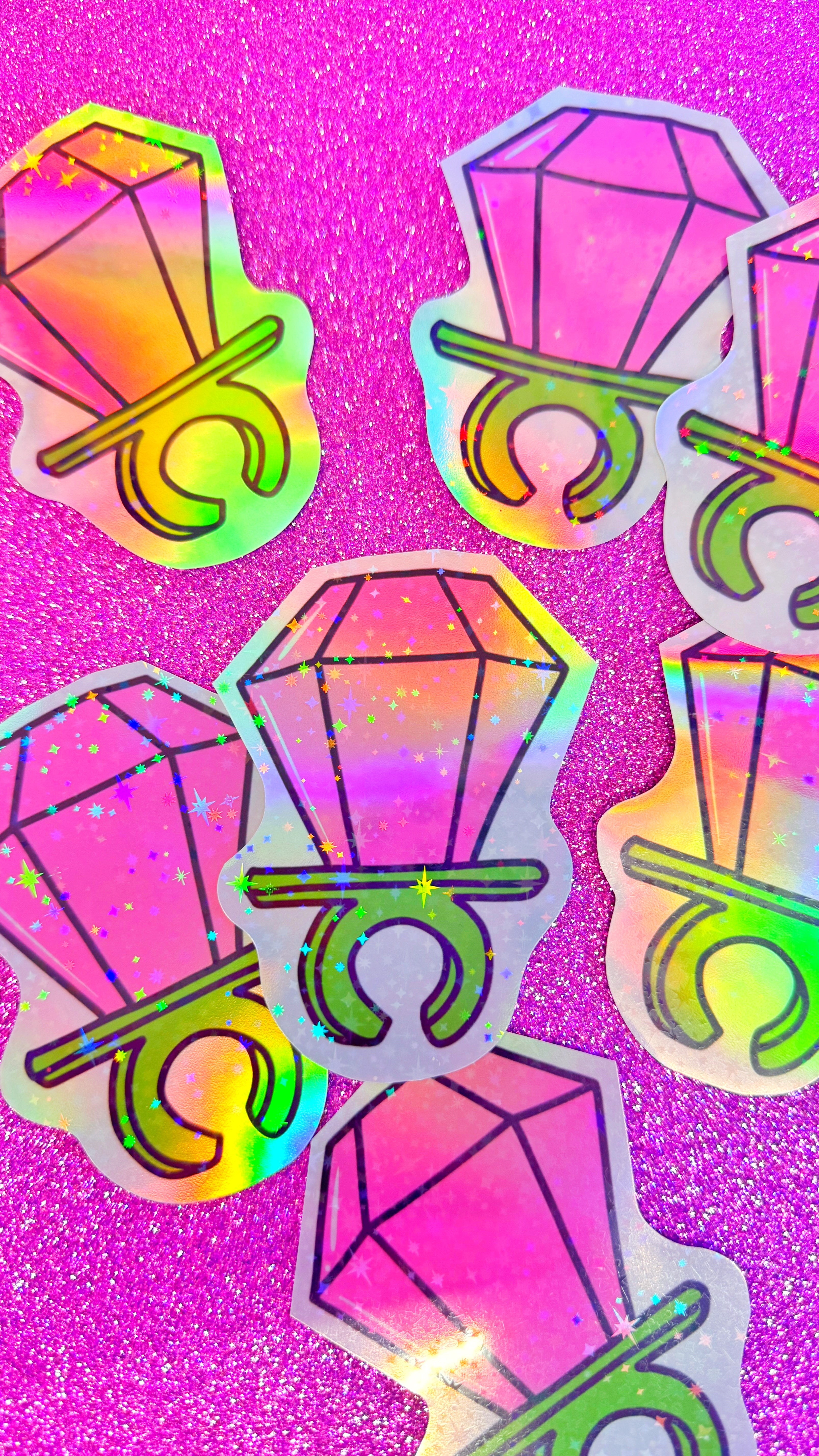 Giant Glitter Ring Pop Sticker – Dorkface