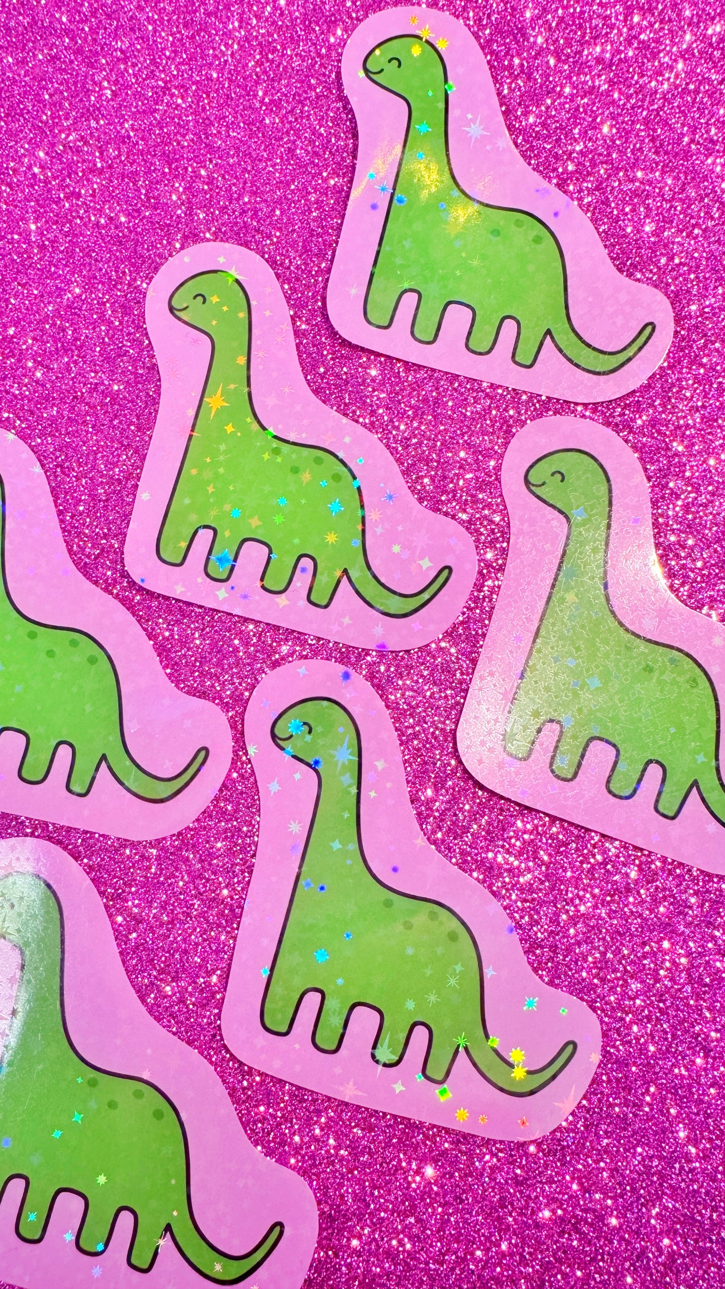 Glitter Dino Sticker