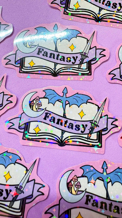 Fantasy Glitter Book Sticker